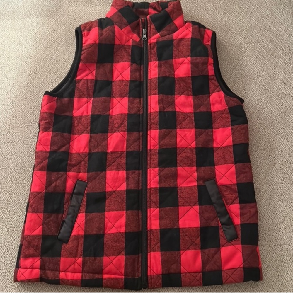 Pink Lily Plaid vest